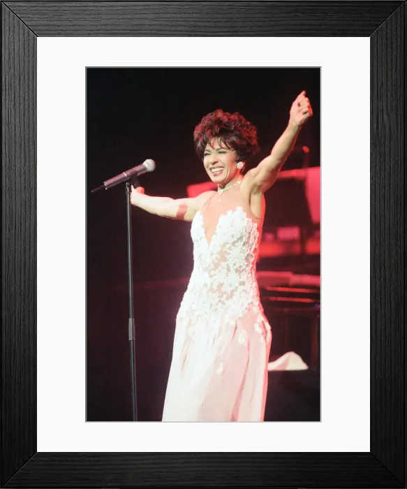 Framed Print : An Audience with Shirley Bassey, Television Special at the Empire Theatre, Liverpool Framed Print : An Audience with Shirley Bassey, Television Special at the Empire Theatre, Liverpool