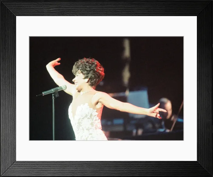 Framed Print : An Audience with Shirley Bassey, Television Special at the Empire Theatre, Liverpool