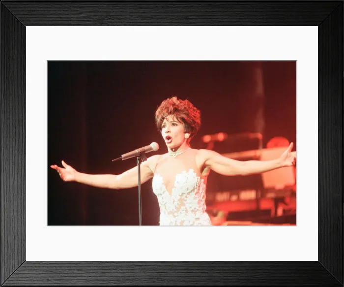 Framed Print : An Audience with Shirley Bassey, Television Special at the Empire Theatre, Liverpool Framed Print : An Audience with Shirley Bassey, Television Special at the Empire Theatre, Liverpool