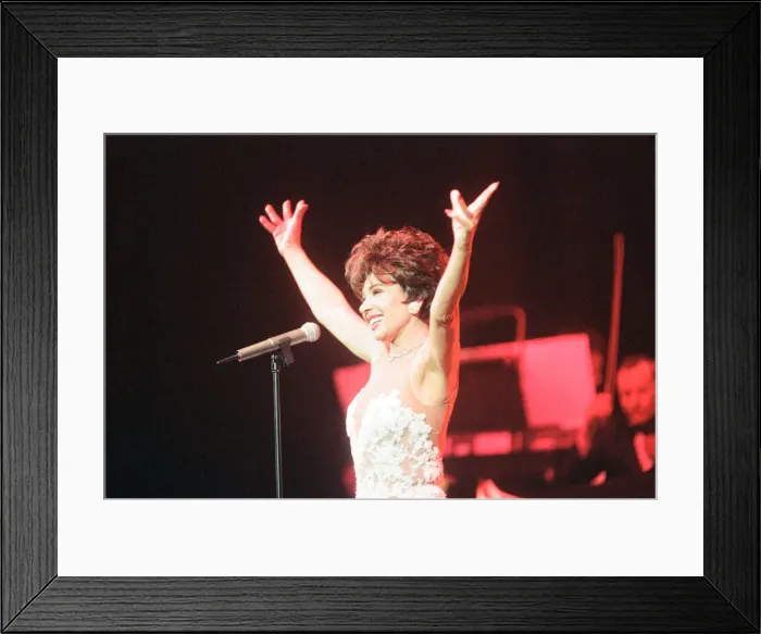 Framed Print : An Audience with Shirley Bassey, Television Special at the Empire Theatre, Liverpool