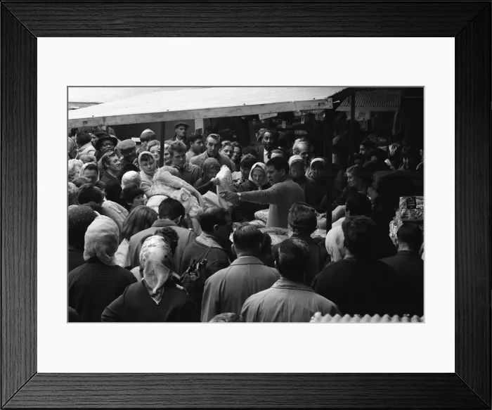 Framed Print : General scenes around the Bull Ring centre in Birmingham, West Midlands. 4th October 1967
