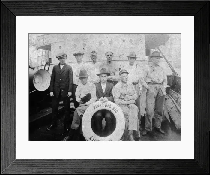 Framed Print : George Garrett, in 1916 on the Pinar Del Rio ship. Mr Garrett showed George Orwell around