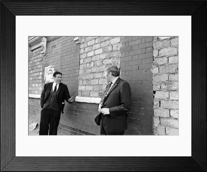 Framed Print : Member of Parliament for Birmingham Sparkbrook Roy Hattersley visits slum housing in Framed Print : Member of Parliament for Birmingham Sparkbrook Roy Hattersley visits slum housing in