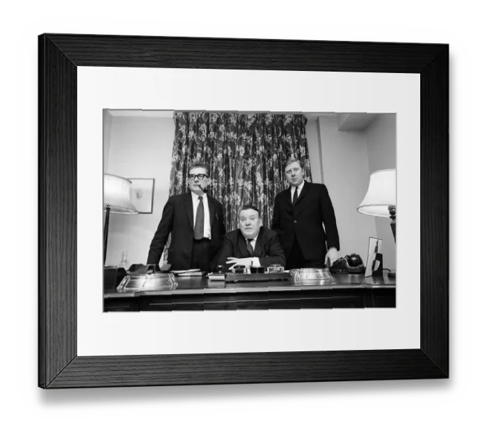 Framed Print : Minister of Labour Mr. Ray Gunter and is two new Parliamentary Secretaries Ernest Framed Print : Minister of Labour Mr. Ray Gunter and is two new Parliamentary Secretaries Ernest