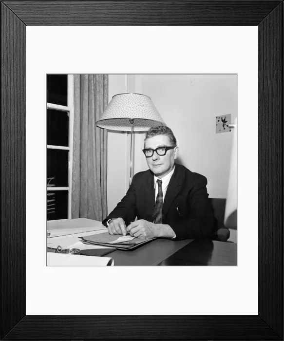 Framed Print : Parliamentary Secretary Ernest Fernyhough. 9th January 1967