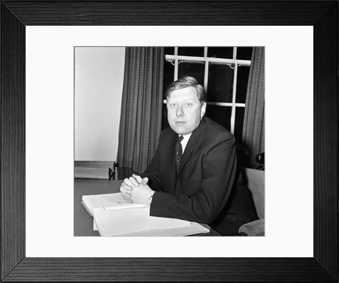 Framed Print : Parliamentary Secretary Roy Hattersley. 9th January 1967