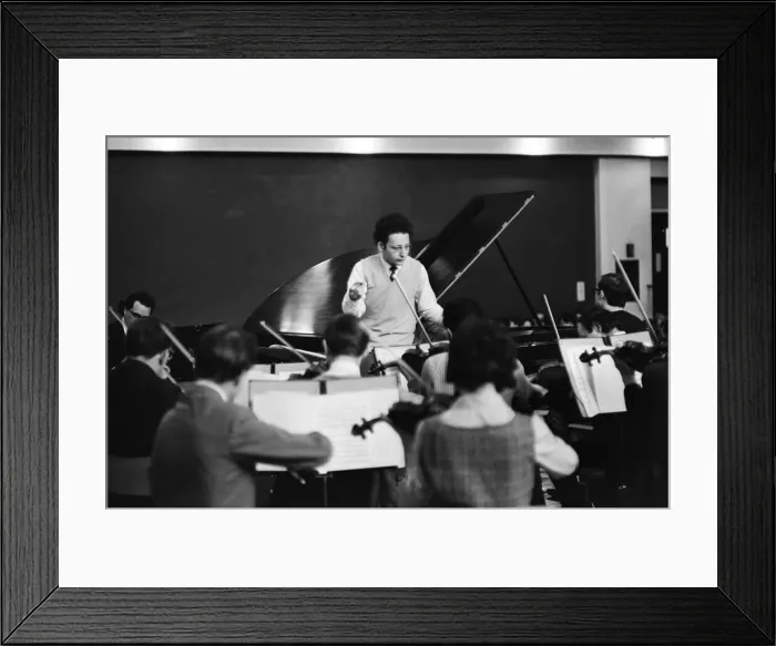 Framed Print : The young leader of the Sinfonia Orchestra in Newcastle upon Tyne is Boris Brott Framed Print : The young leader of the Sinfonia Orchestra in Newcastle upon Tyne is Boris Brott