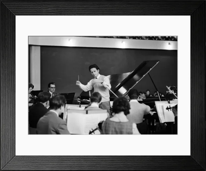 Framed Print : The young leader of the Sinfonia Orchestra in Newcastle upon Tyne is Boris Brott Framed Print : The young leader of the Sinfonia Orchestra in Newcastle upon Tyne is Boris Brott