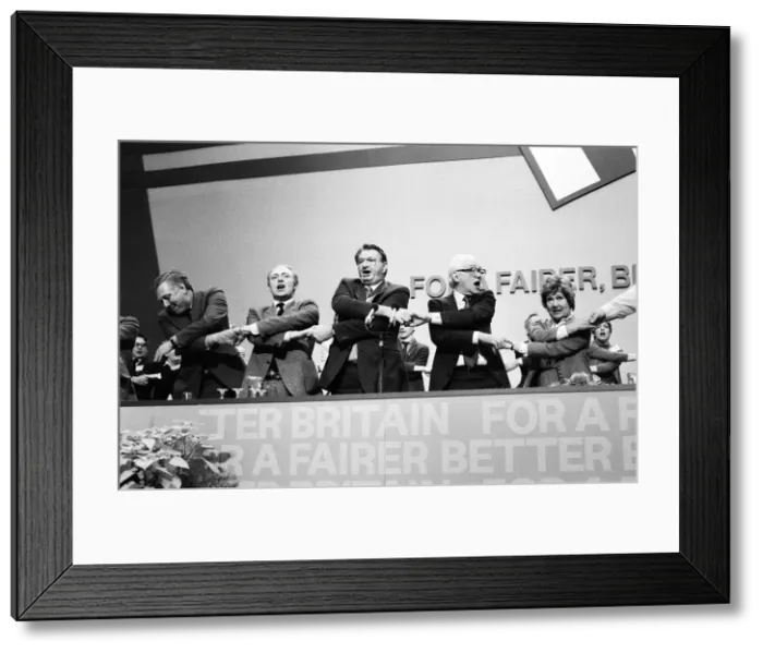 Framed Print : Red review at the last day of the Labour Party conference, Brighton. 7th October 1983 Framed Print : Red review at the last day of the Labour Party conference, Brighton. 7th October 1983