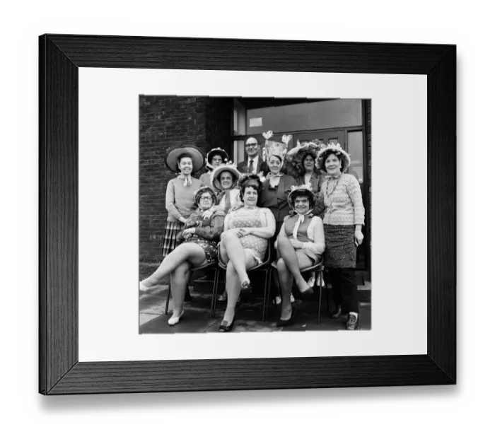 Framed Print : Easter bonnet parade, Grangetown. 1971