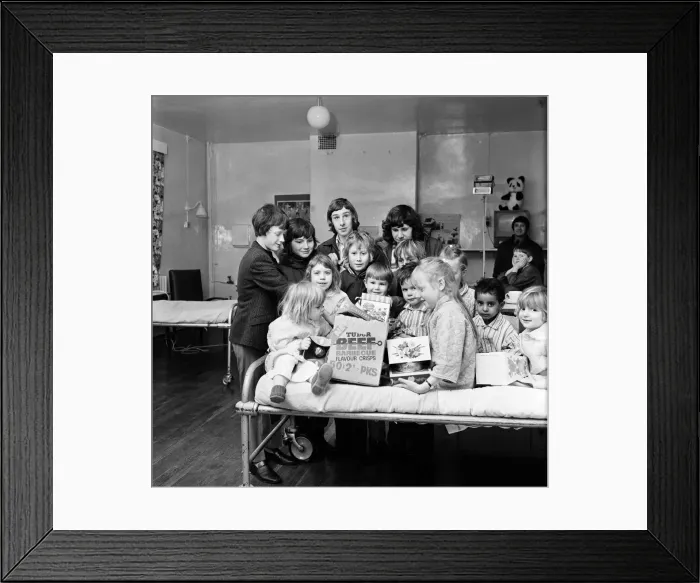 Framed Print : Newspaper boys deliver easter eggs, Teesside. 1971 Framed Print : Newspaper boys deliver easter eggs, Teesside. 1971