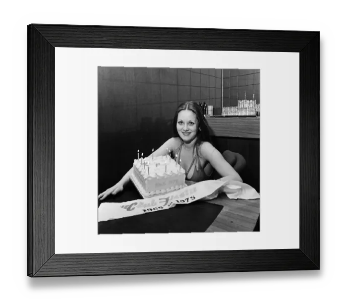 Framed Print : Tenth anniversary for Club Fiesta. Stockton, County Durham. 1975 Framed Print : Tenth anniversary for Club Fiesta. Stockton, County Durham. 1975
