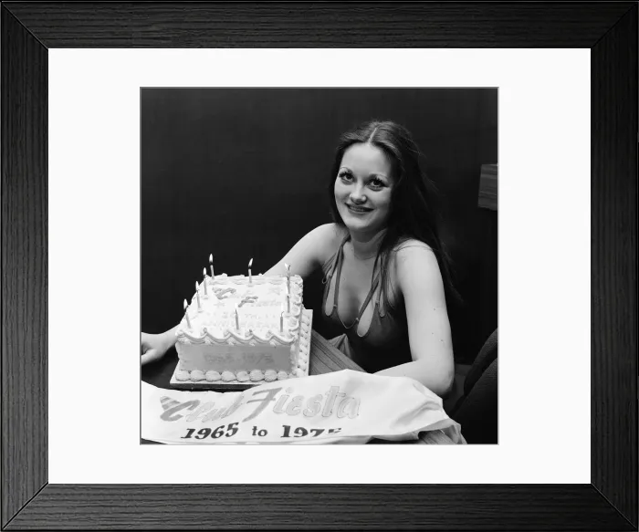 Framed Print : Tenth anniversary for Club Fiesta. Stockton, County Durham. 1975 Framed Print : Tenth anniversary for Club Fiesta. Stockton, County Durham. 1975