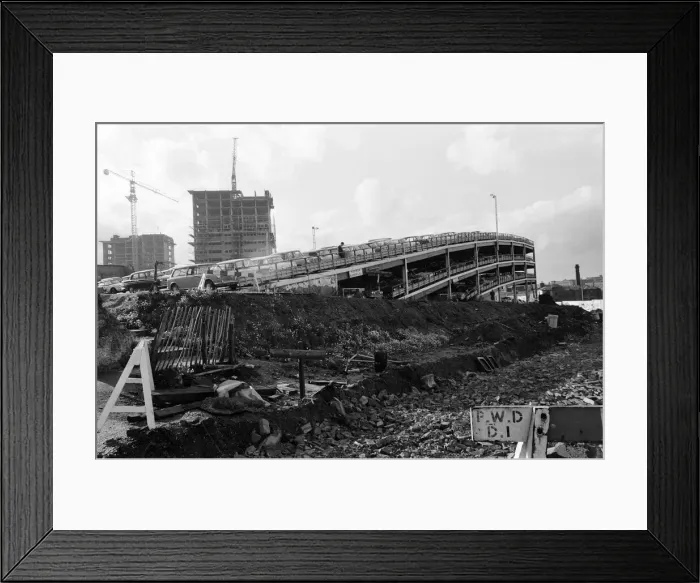 Framed Print : A car park in Birmingham, West Midlands. October 1967 Framed Print : A car park in Birmingham, West Midlands. October 1967