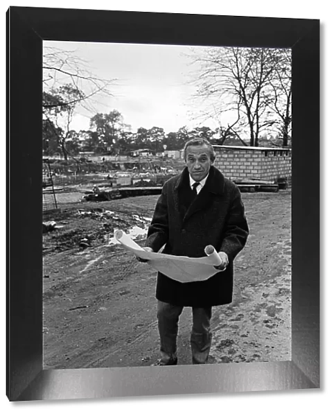 Architect John Madin at the site of the new BBC headquarters in Pebble Mill Lane