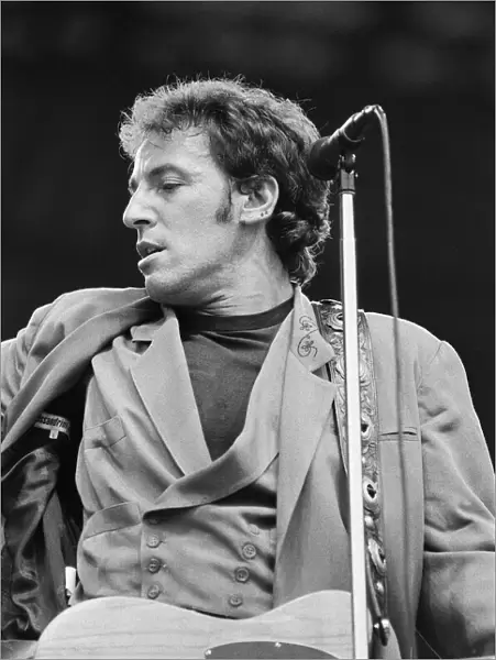 Bruce Springsteen performing with The E Street Band at Villa Park, The Midlands, England
