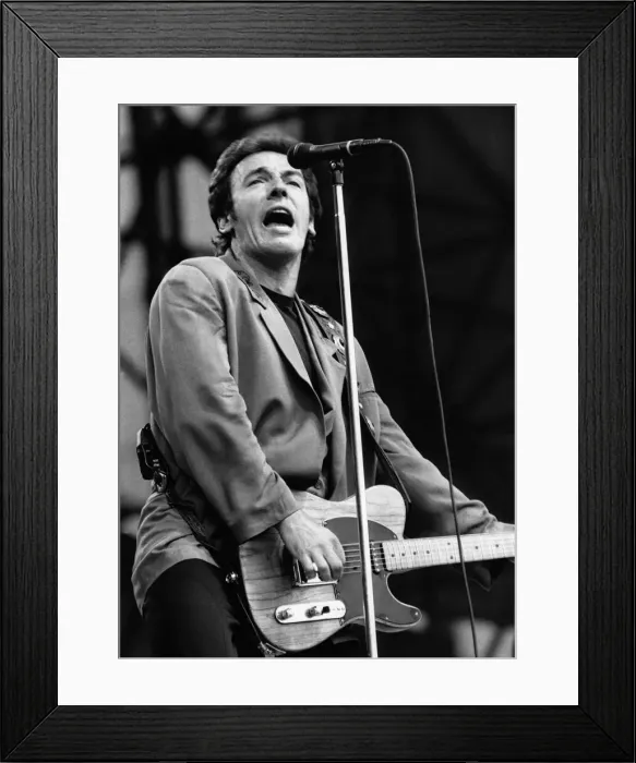 Framed Print : Bruce Springsteen, singer and songwriter, performing at Villa Park Framed Print : Bruce Springsteen, singer and songwriter, performing at Villa Park