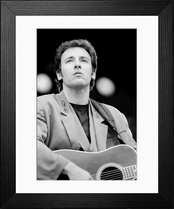 Framed Print : Bruce Springsteen performing with The E Street Band at Villa Park, The Midlands, England Framed Print : Bruce Springsteen performing with The E Street Band at Villa Park, The Midlands, England