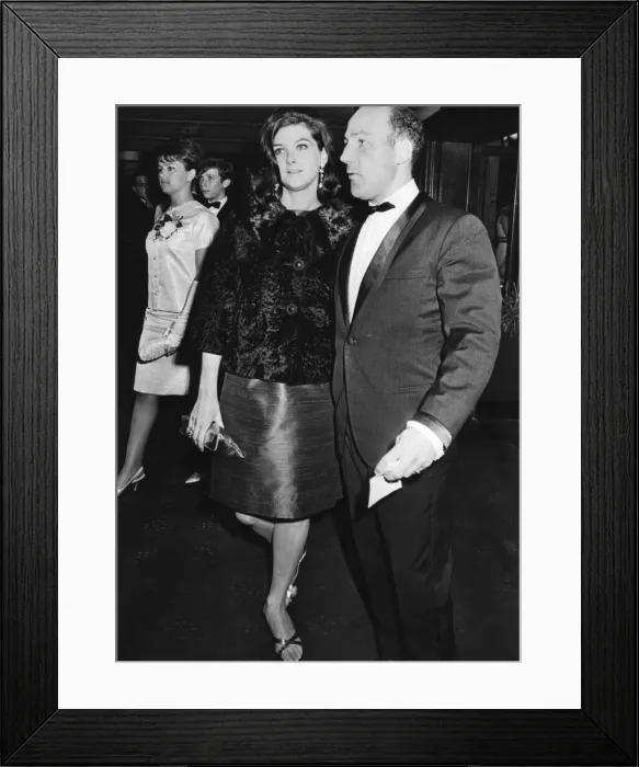Framed Print : Stirling Moss and wife Elaine at film premiere - August 1966 -----