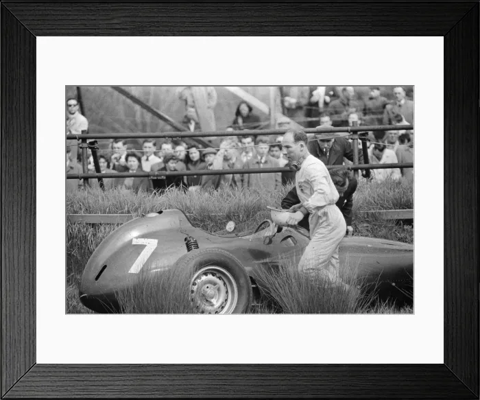 Framed Print : Stirling Moss retires after three laps due to brake issues