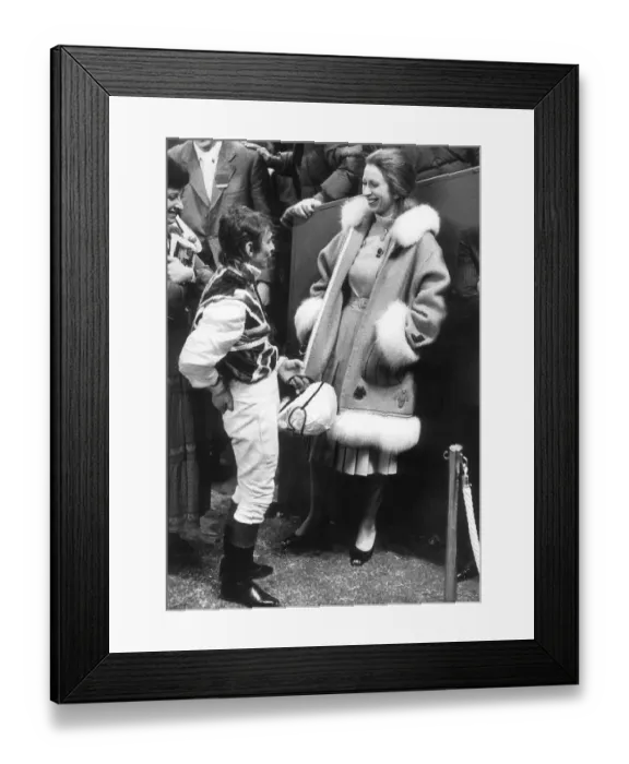 Framed Print : WILLIE CARSON AND PRINCESS ANNE LAUGHING - 13th December 1979
