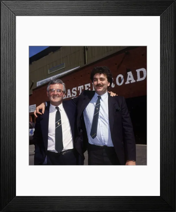 Framed Print : David Duff & Kenny Waugh outside Easter Road August 1987 Framed Print : David Duff & Kenny Waugh outside Easter Road August 1987