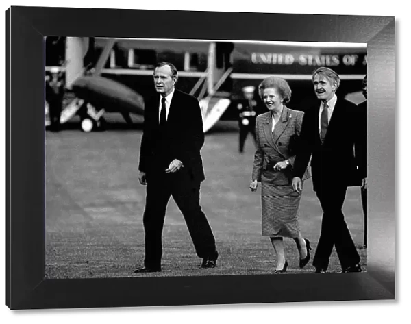 GEORGE AND BARBARA BUSH ARCHIVE - GEORGE BUSH, MARGARET THATCHER AND HENRY CATTO