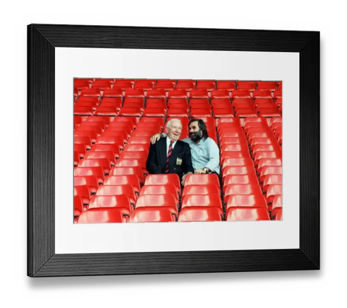 Framed Print : george best, former soccer player with sir matt busby. sept 90-7843 Copyright Express Framed Print : george best, former soccer player with sir matt busby. sept 90-7843 Copyright Express