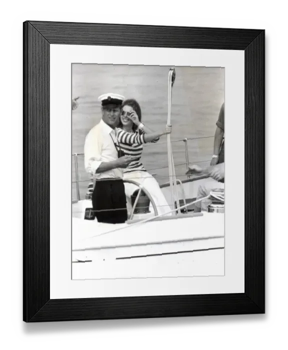Framed Print : PRINCE PHILIP AND PRINCESS ANNE ABOARD YEOMAN XVI - 5 AUGUST 1970