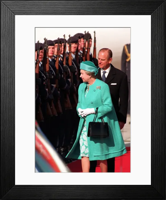 Framed Print : Queen Elizabeth II and Prince Philip in Germany. November 1992 Framed Print : Queen Elizabeth II and Prince Philip in Germany. November 1992