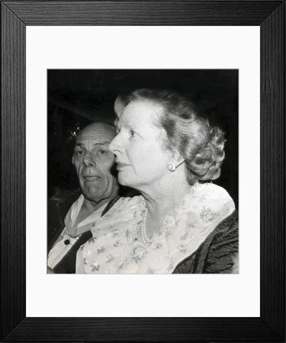 Framed Print : Margaret Thatcher and husband Dennis on night of Brighton Bombing 12 October 1984 Framed Print : Margaret Thatcher and husband Dennis on night of Brighton Bombing 12 October 1984