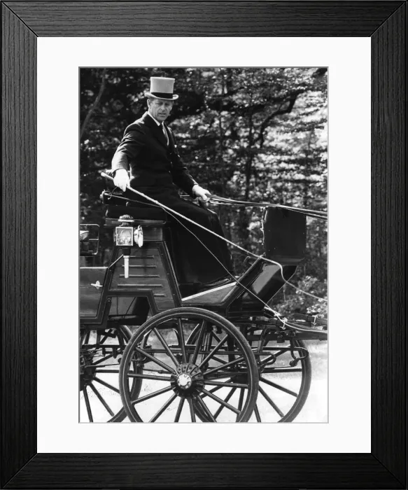 Framed Print : The Duke of Edinburgh. Prince Philip driving a carriage. September 1977 Framed Print : The Duke of Edinburgh. Prince Philip driving a carriage. September 1977