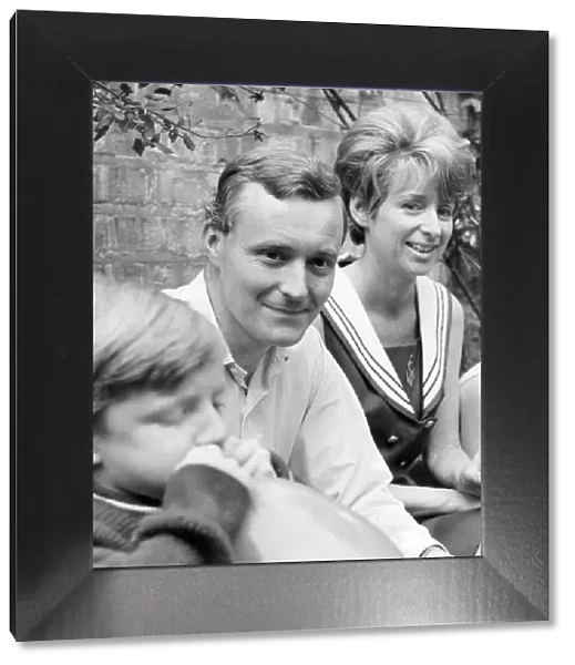 Tony Benn and wife Caroline pictured in their garden during children