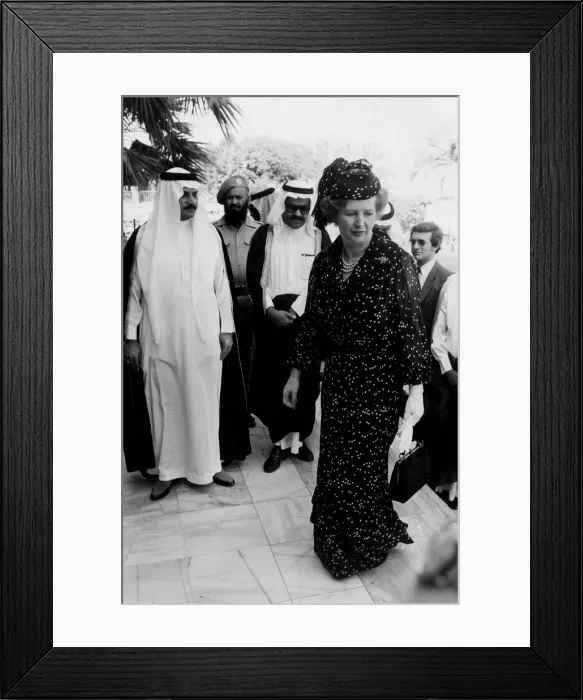 Framed Print : Margaret Thatcher in Saudi Arabia - 27 April 1981 Framed Print : Margaret Thatcher in Saudi Arabia - 27 April 1981