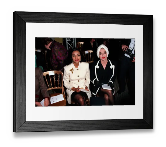 Framed Print : JOAN COLLINS AND SHAKIRA CAINE AT MARTNELL FASHION SHOW 24 / 01 / 1991 Framed Print : JOAN COLLINS AND SHAKIRA CAINE AT MARTNELL FASHION SHOW 24 / 01 / 1991