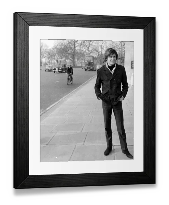 Framed Print : Mickey Dolenz from the group the Monkees in Park Lane, London - 6th February 1967 Framed Print : Mickey Dolenz from the group the Monkees in Park Lane, London - 6th February 1967