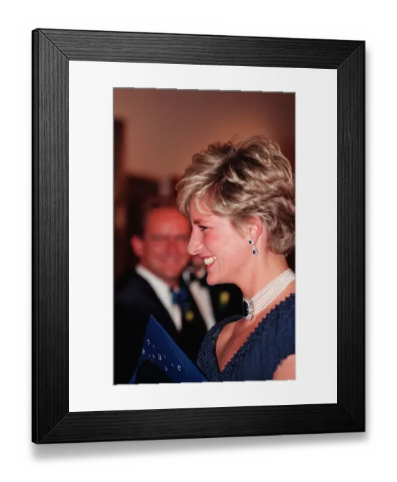 Framed Print : DIANA, PRINCESS OF WALES AT EVENING FUNCTION - H / L, SMILING - OCTOBER 1991 Framed Print : DIANA, PRINCESS OF WALES AT EVENING FUNCTION - H / L, SMILING - OCTOBER 1991