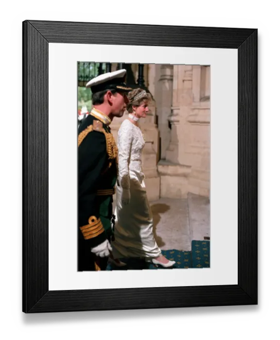 Framed Print : CHARLES, THE PRINCE OF WALES AND DIANA, THE PRINCESS OF WALES ARRIVING AT THE STATE Framed Print : CHARLES, THE PRINCE OF WALES AND DIANA, THE PRINCESS OF WALES ARRIVING AT THE STATE
