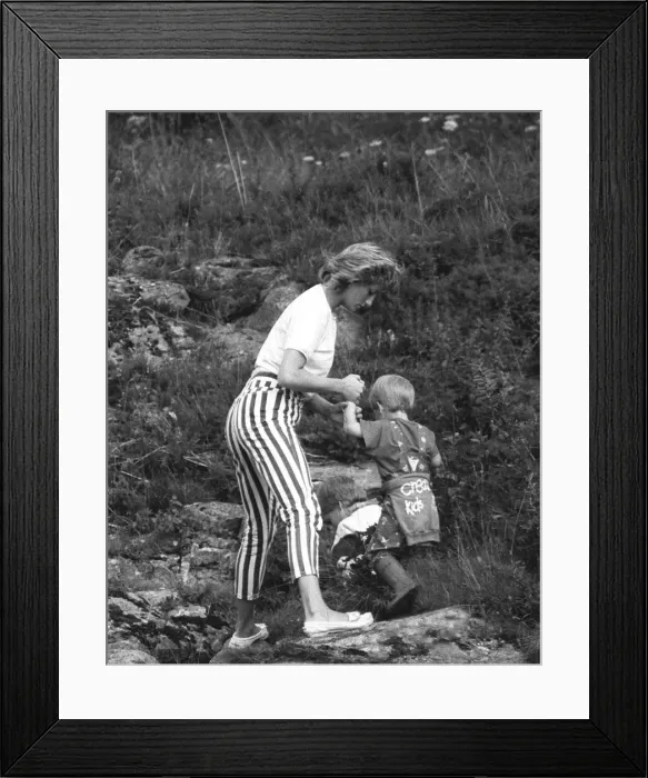 Framed Print : PRINCESS DIANA WITH PRINCE HARRY AND PRINCE WILLIAM 19 / 08 / 1987 CODE Framed Print : PRINCESS DIANA WITH PRINCE HARRY AND PRINCE WILLIAM 19 / 08 / 1987 CODE