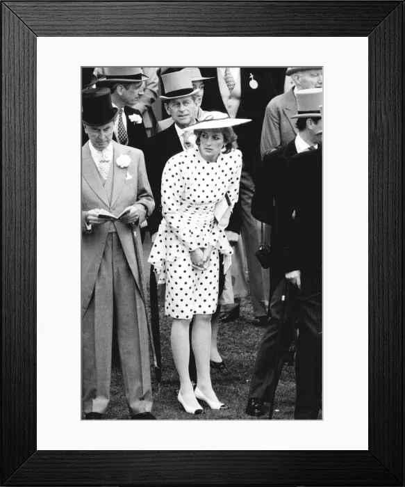 Framed Print : The Duke of Edinburgh, Prince Philip as Ascot races with Princess Diana Framed Print : The Duke of Edinburgh, Prince Philip as Ascot races with Princess Diana