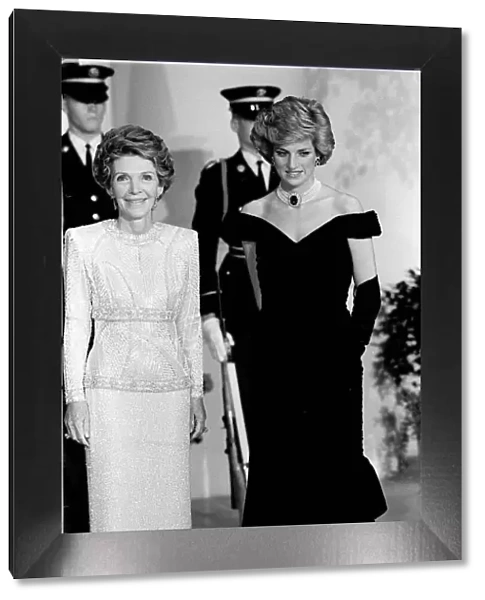 NANCY REAGAN WITH PRINCESS DIANA DURING A VISIT TO AMERICA 01  /  11  /  1985