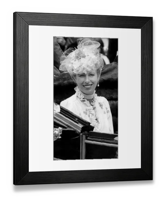 Framed Print : Princess Anne in carriage on her way to Charles and Diana wedding 29 July 1981
