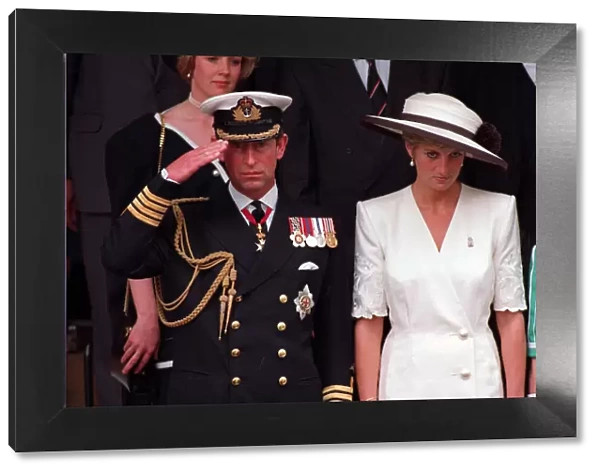 Prince Charles and Princess Diana attend the Gulf War Victory Parade at Mansion House