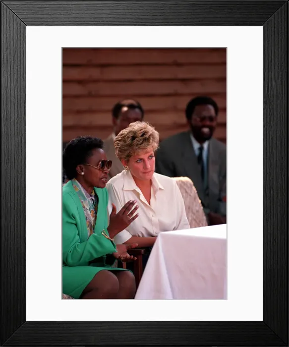 Framed Print : PRINCESS OF WALES WEARING SUNGLASSES AND SMILING DURING A VISIT TO RED CROSS CHARITY Framed Print : PRINCESS OF WALES WEARING SUNGLASSES AND SMILING DURING A VISIT TO RED CROSS CHARITY