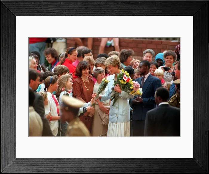 Framed Print : PRINCESS OF WALES VISITS RED CROSS CHARITY PROJECTS IN ZIMBABWE - JULY 1993 Framed Print : PRINCESS OF WALES VISITS RED CROSS CHARITY PROJECTS IN ZIMBABWE - JULY 1993