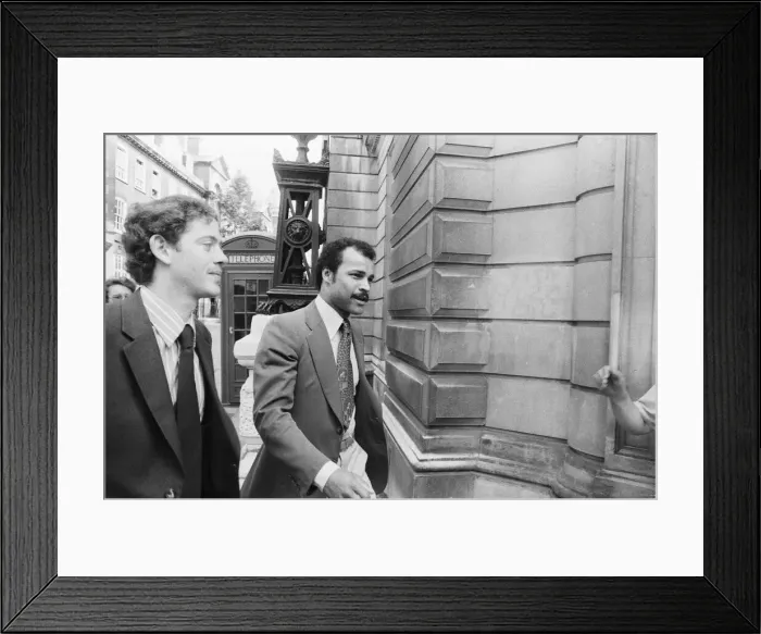 Framed Print : Boxer John Conteh leaves Bow Street Magistrate Court, London today after a driving ban