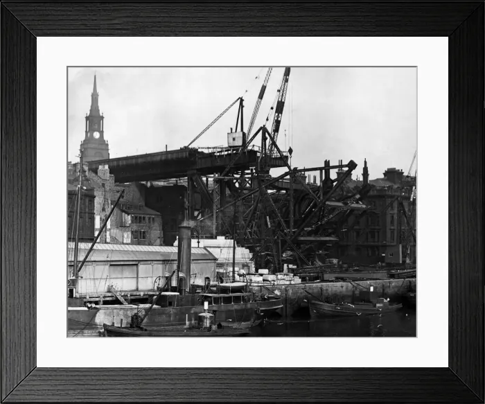 Framed Print : Construction of the new Tyne Bridge. The Tyne Bridge is a through arch bridge over Framed Print : Construction of the new Tyne Bridge. The Tyne Bridge is a through arch bridge over