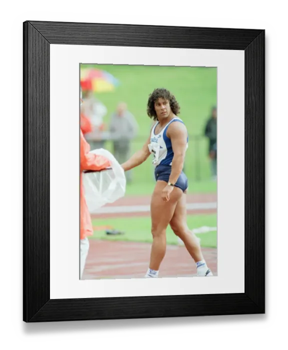 Framed Print : Fatima Whitbread, British javelin thrower at the 1988 UK Athletics Championships