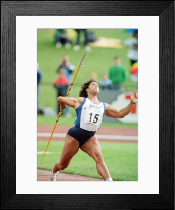 Framed Print : Fatima Whitbread, British javelin thrower at the 1988 UK Athletics Championships Framed Print : Fatima Whitbread, British javelin thrower at the 1988 UK Athletics Championships