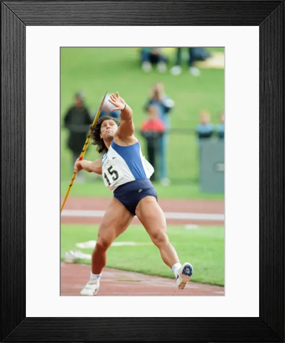 Framed Print : Fatima Whitbread, British javelin thrower at the 1988 UK Athletics Championships Framed Print : Fatima Whitbread, British javelin thrower at the 1988 UK Athletics Championships
